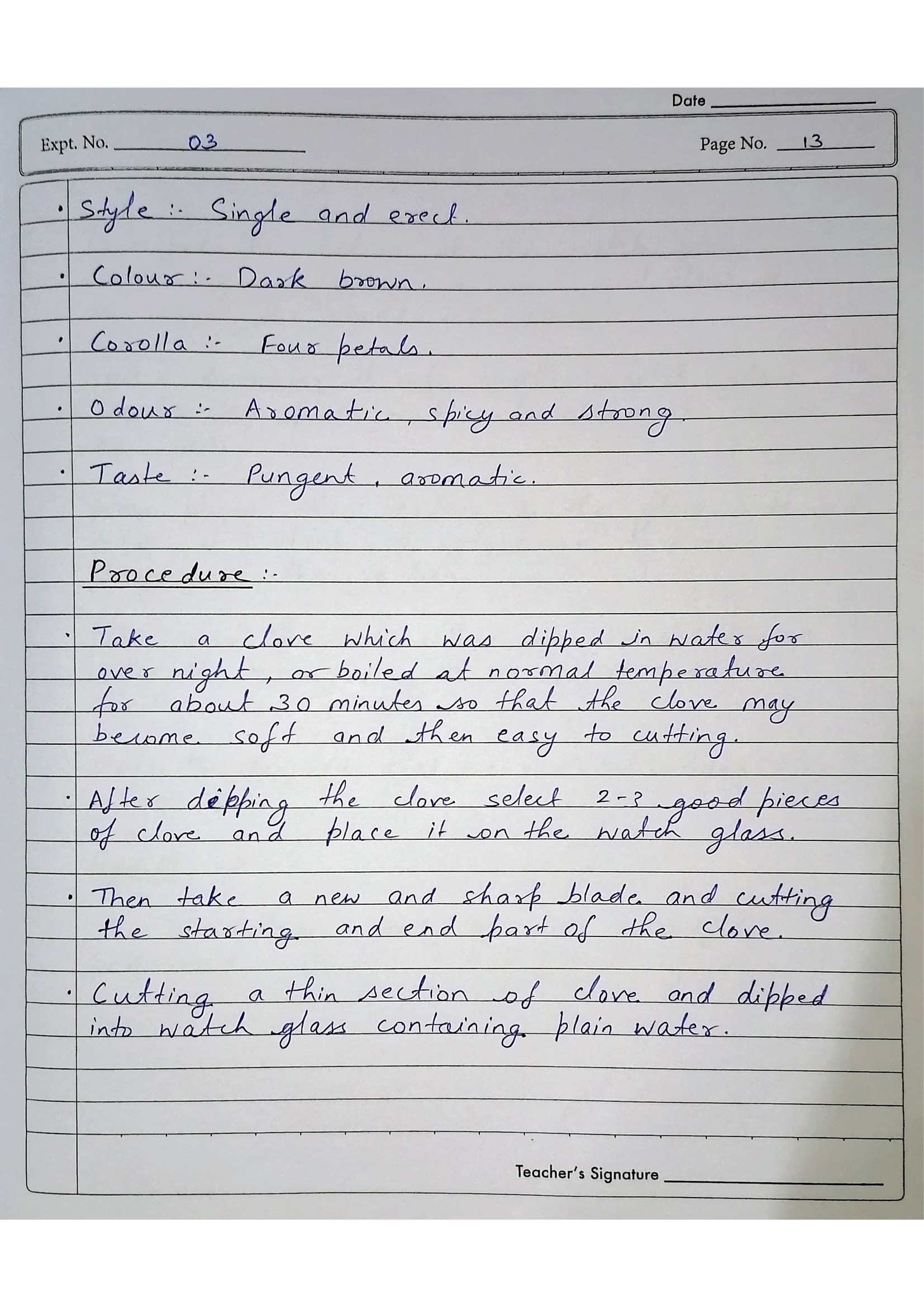 Pharmacognosy Practical